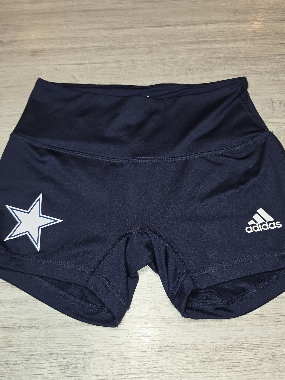Adidas Dallas Cowboys Athletic Compression 3in Shorts Women's Navy Size Small A2